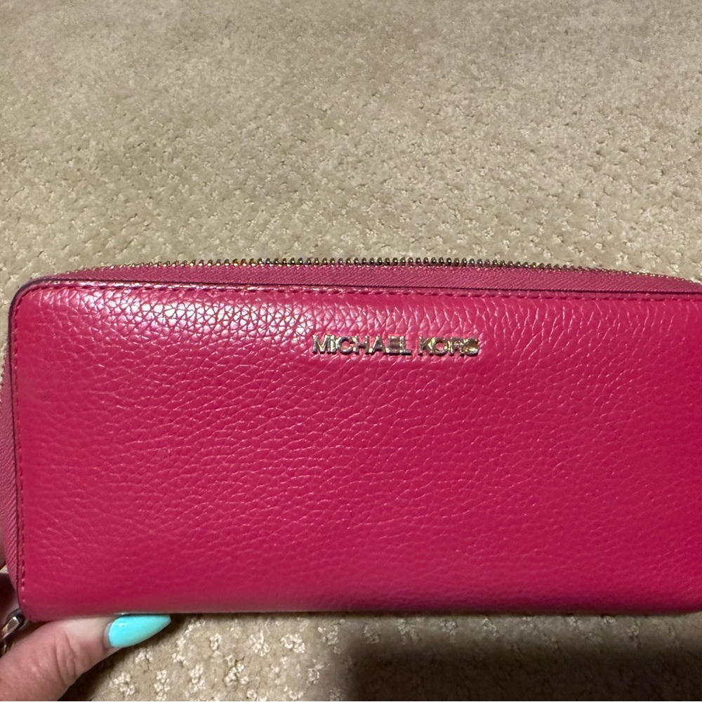 Michael Kors Fuchsia Leather Wallet